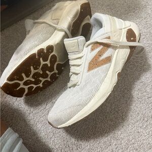 New Balance Women's White and Brown Sneakers